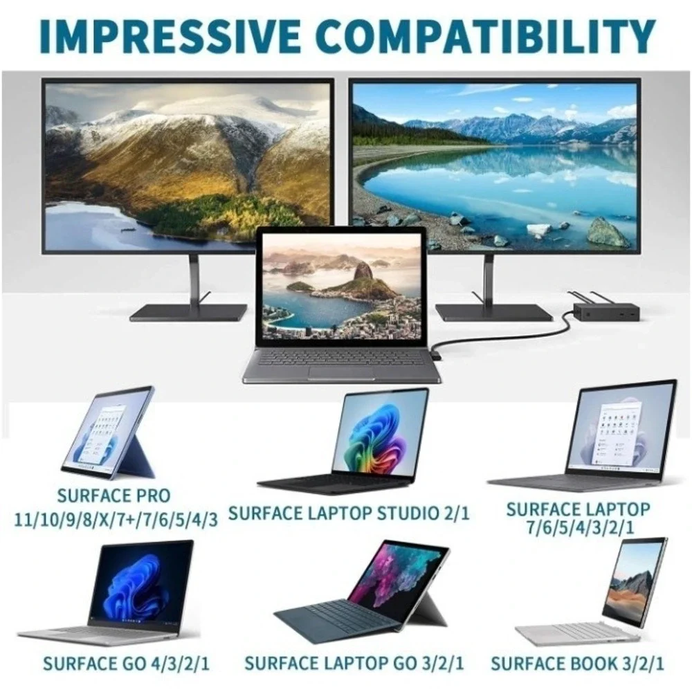 199W Surface Pro Charger For Surface Pro‎ Laptop 9/8/7/6/5/4/3 Surface Go 3/2/1